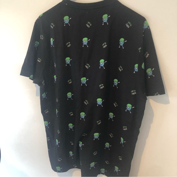 NWT Men’s Denim & Flower Save The Earth Crewneck T Shirt XL Earth Day Recycled - Picture 2 of 6